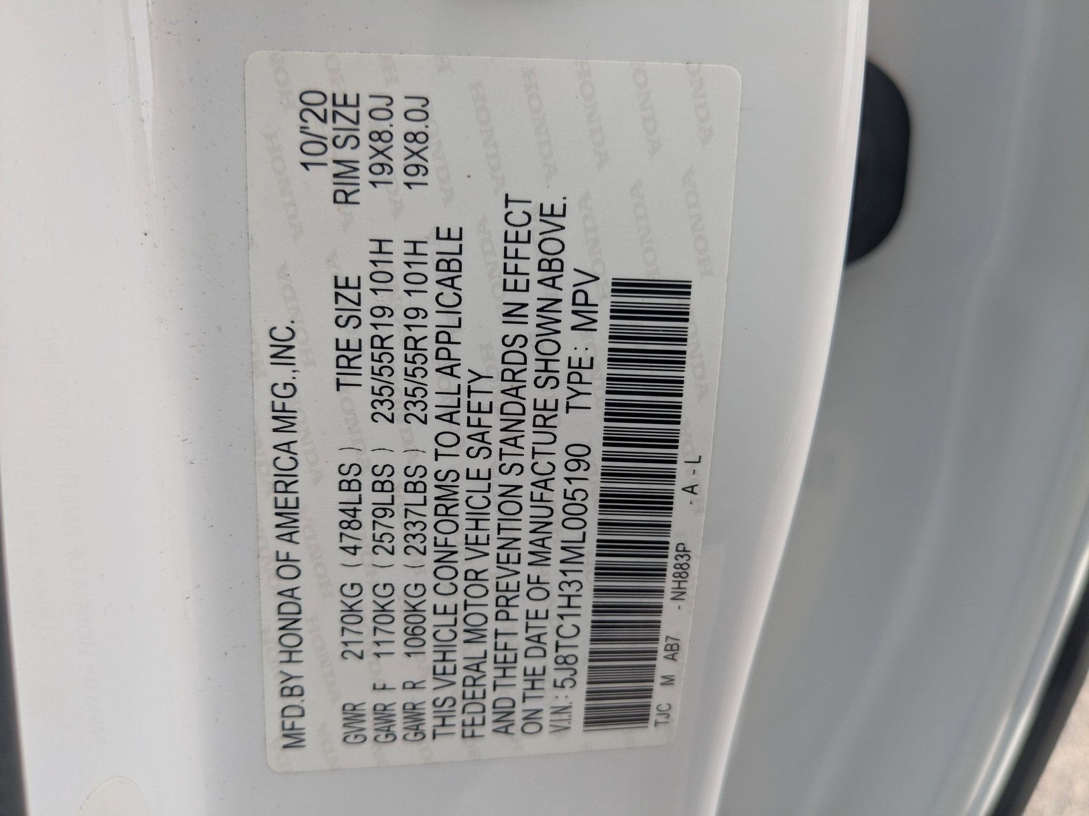 2021 Acura RDX Standard