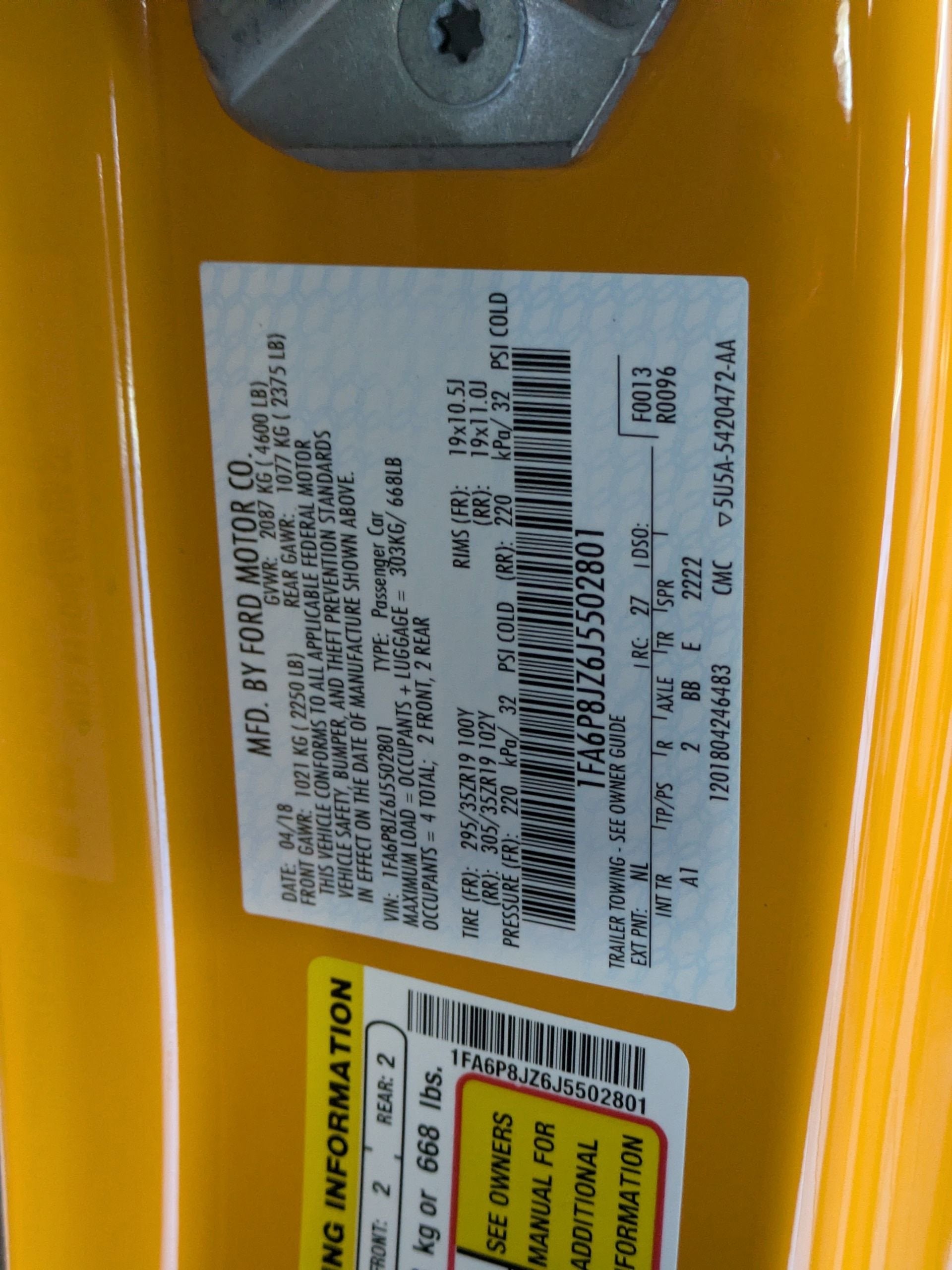 2018 Ford Mustang Shelby GT350