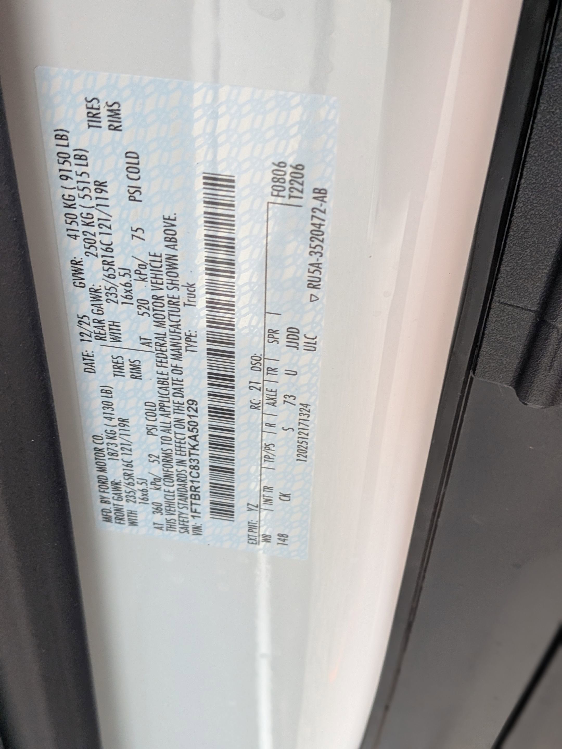 2026 Ford Transit Cargo Van Base