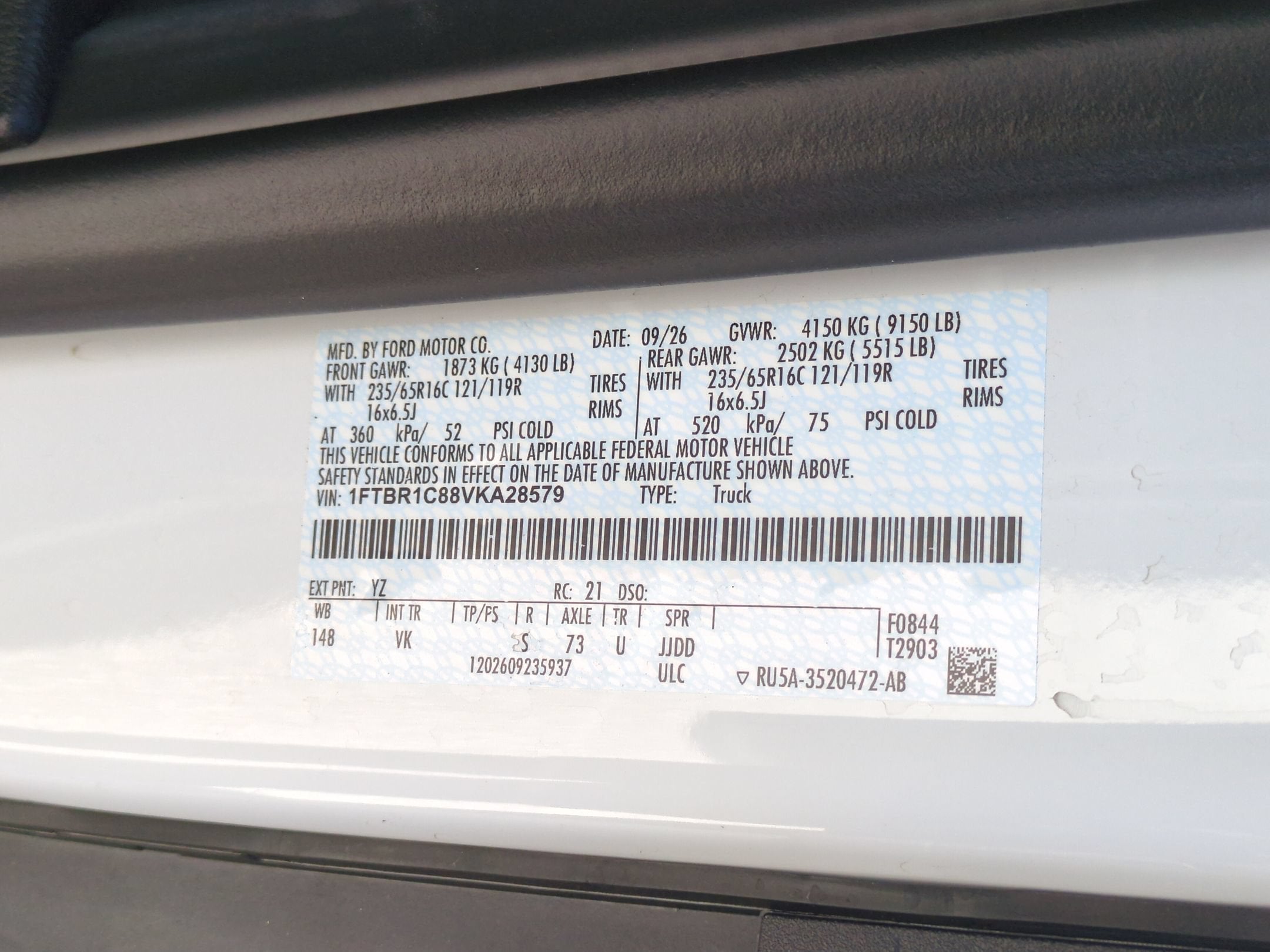 2027 Ford Transit Cargo Van Base