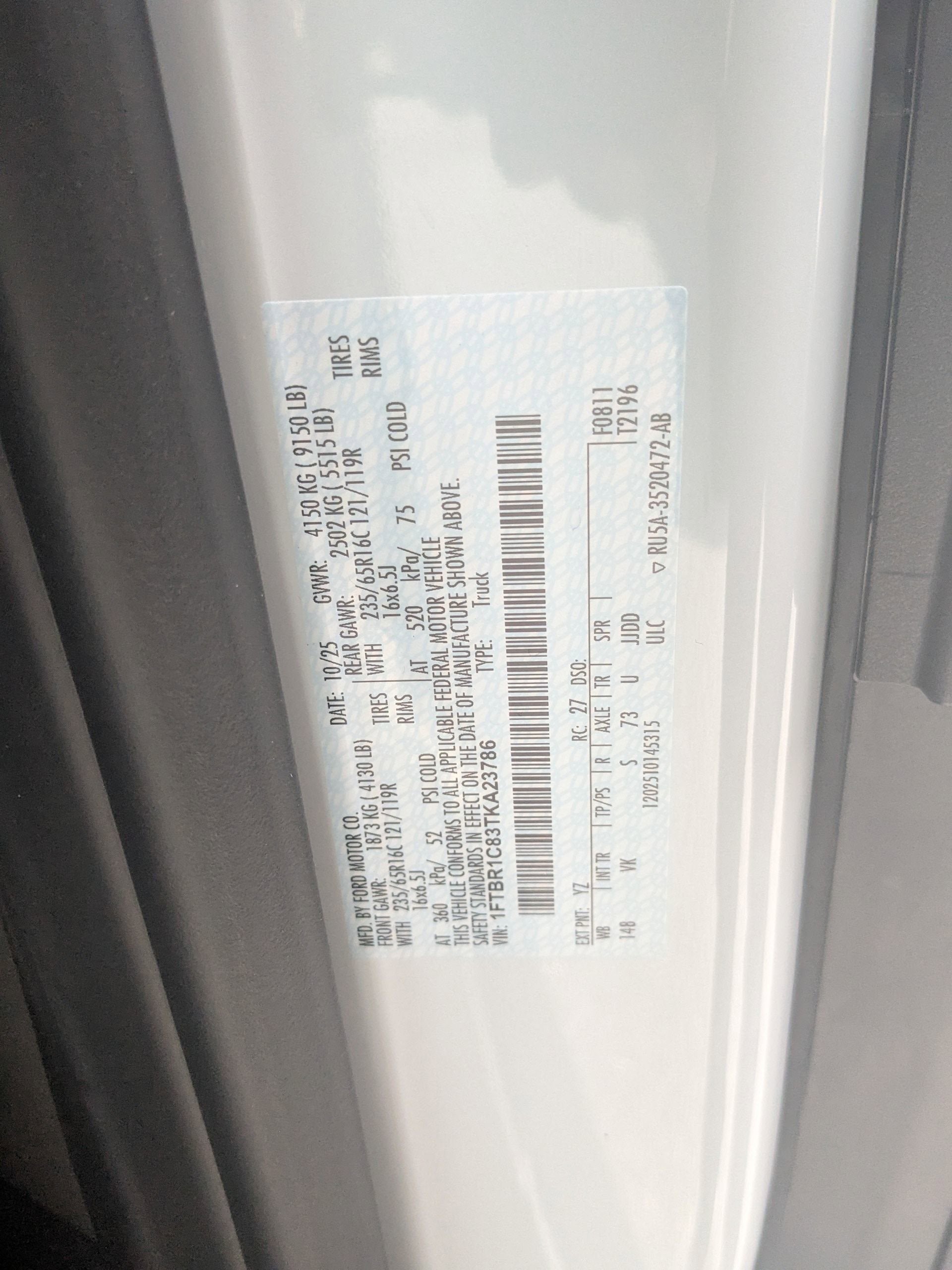 2026 Ford Transit Cargo Van Base