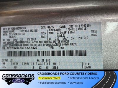 2026 Ford F-150 XLT - Crossroads Courtesy Demo
