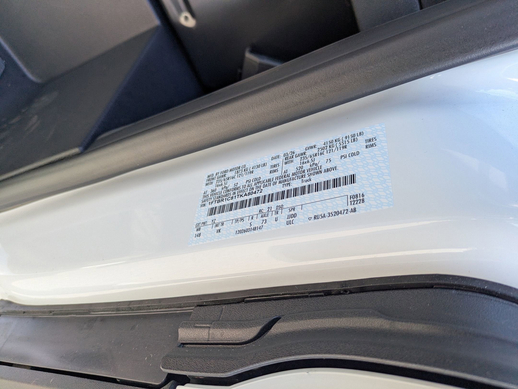 2026 Ford Transit Cargo Van Base