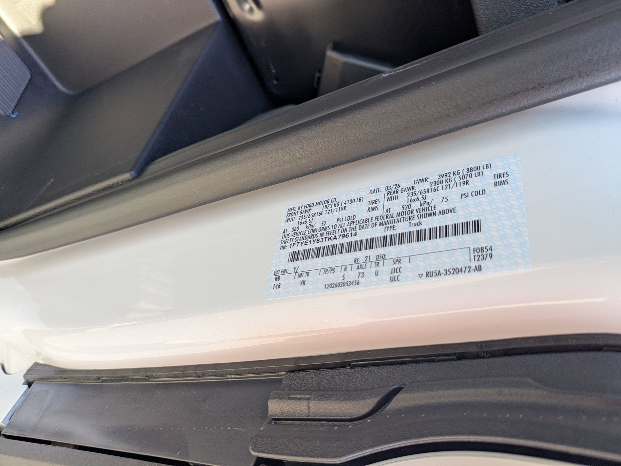 2026 Ford Transit Cargo Van Base