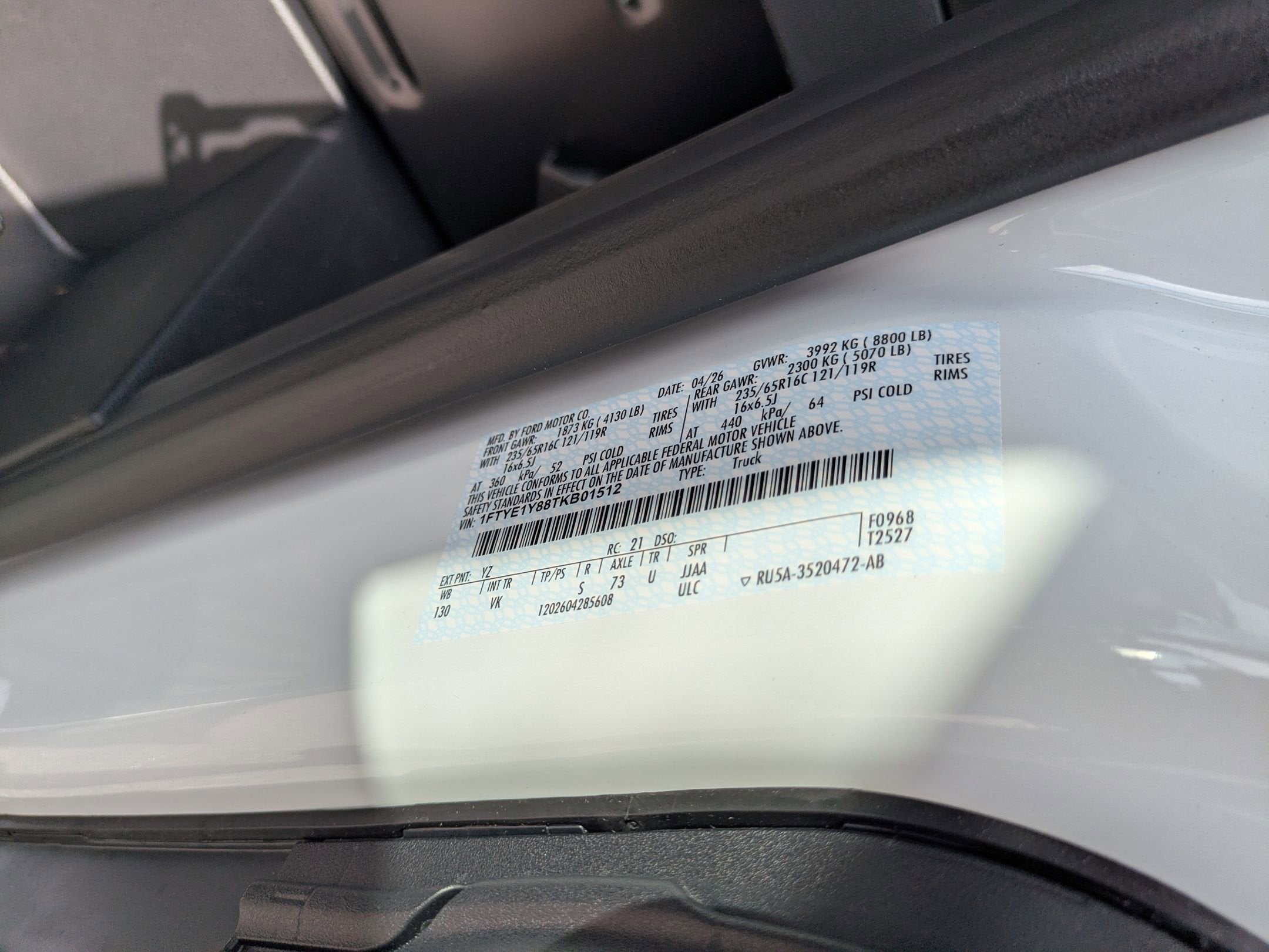 2026 Ford Transit Cargo Van Base